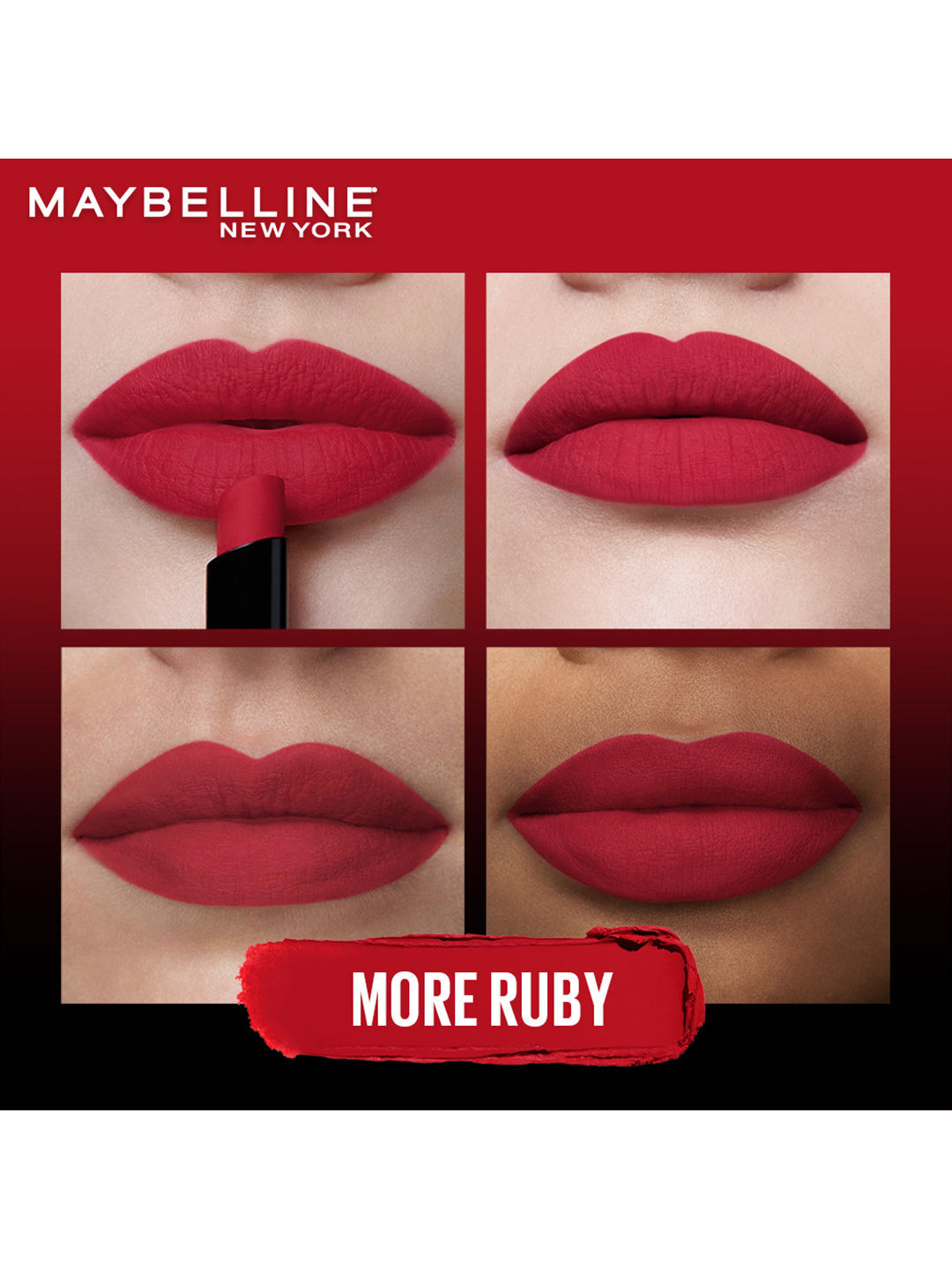 Maybelline New York CSULS199 Lipstick - More Ruby | Long Lasting