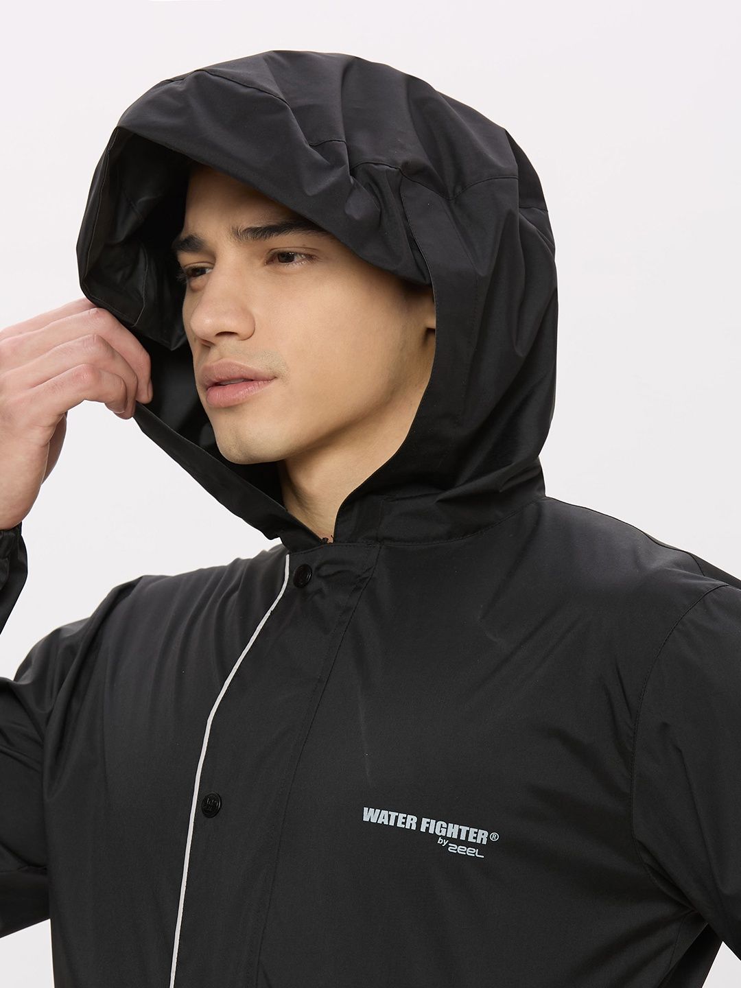 Zeel Men's Solid Waterproof Raincoat | Black | Zeel | XL