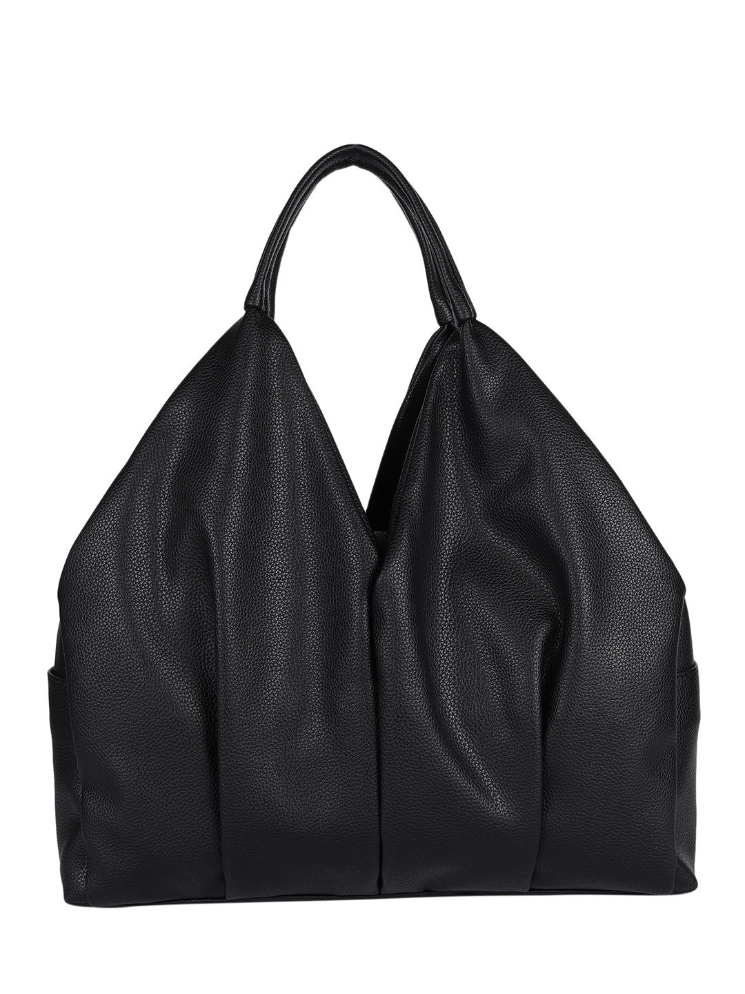 Mini Wesst Women's Textured PU 13.8 L Hobo Bag | Black - One Size