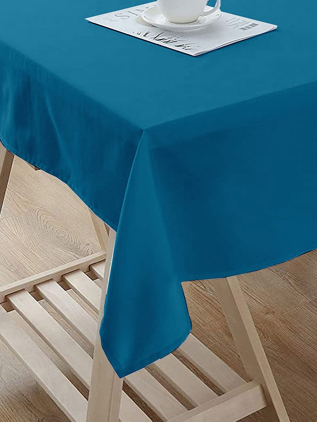 Lushomes Center Table Cover - Teal Blue | Classic Plain | 36 x 60 inch