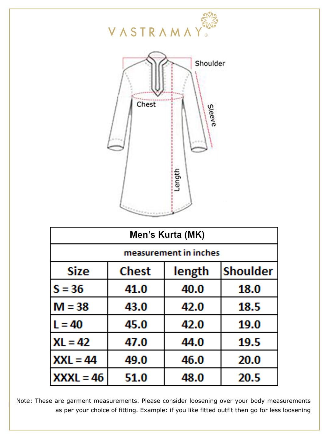 Vastramay Men's Silk Blend Kurta | Gold - XL