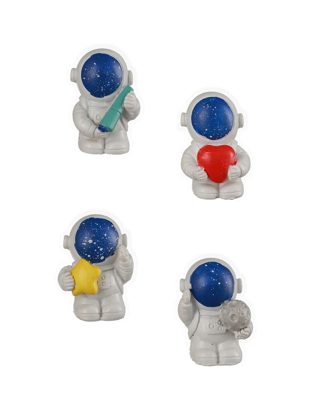 Tied Ribbons Astronaut Spaceman Statue Ornament Showpc | 3.8 cm | Set of 4
