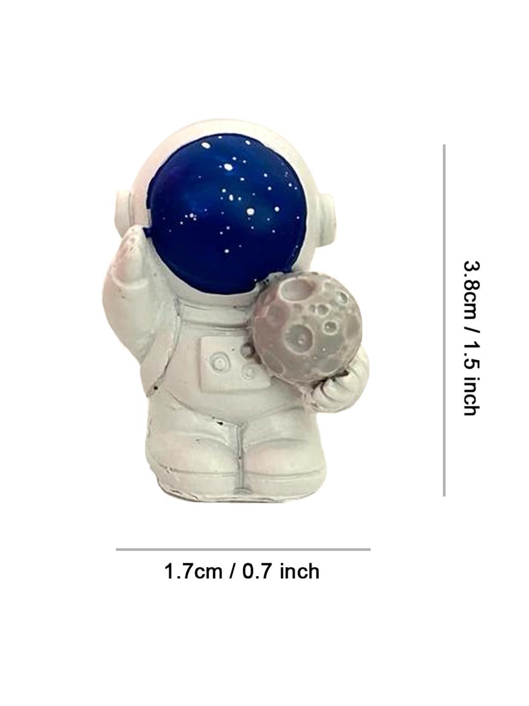 Tied Ribbons Astronaut Spaceman Statue Ornament Showpc | 3.8 cm | Set of 4