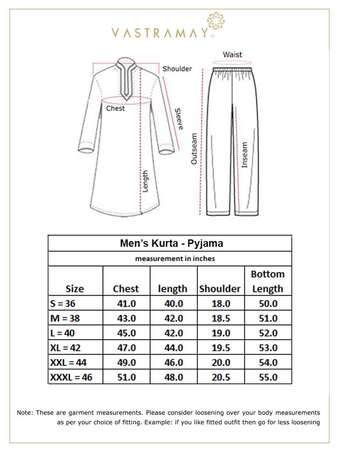 Vastramay Men's Cotton Blend Kurta and Patiala Set | Beige - L