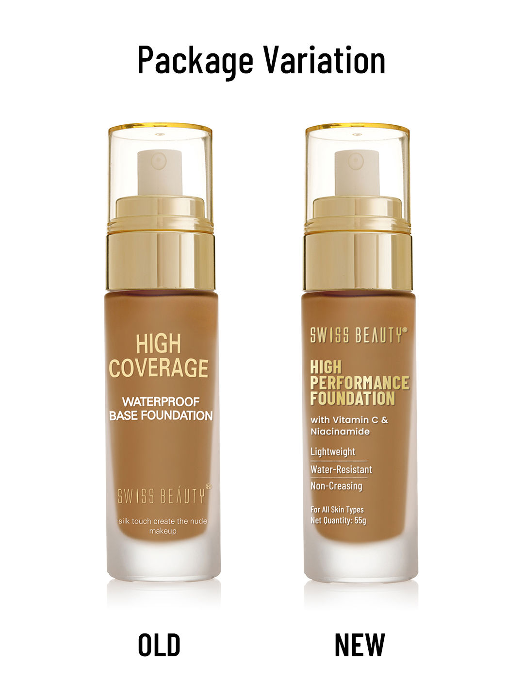 Swiss Beauty High Performance Foundation With Vitamin C & Niacinamide - 09 Toffee Beige