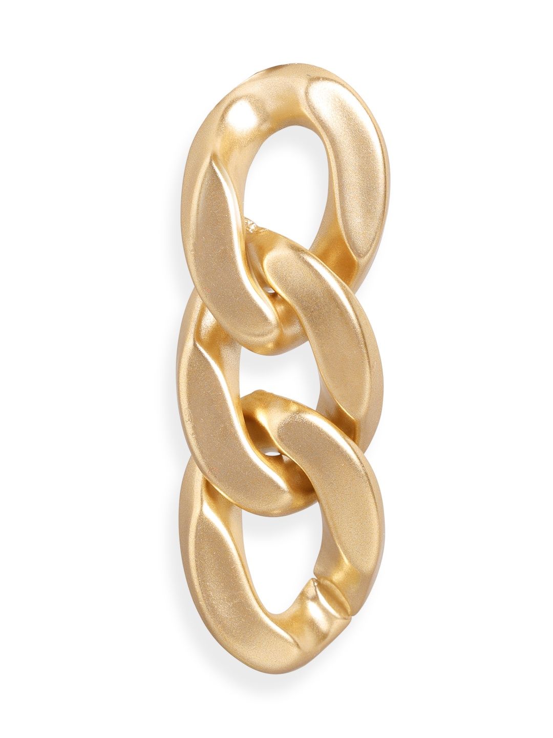 Rubans Gold Plated Matte Finish Chain Link Drop Earrings