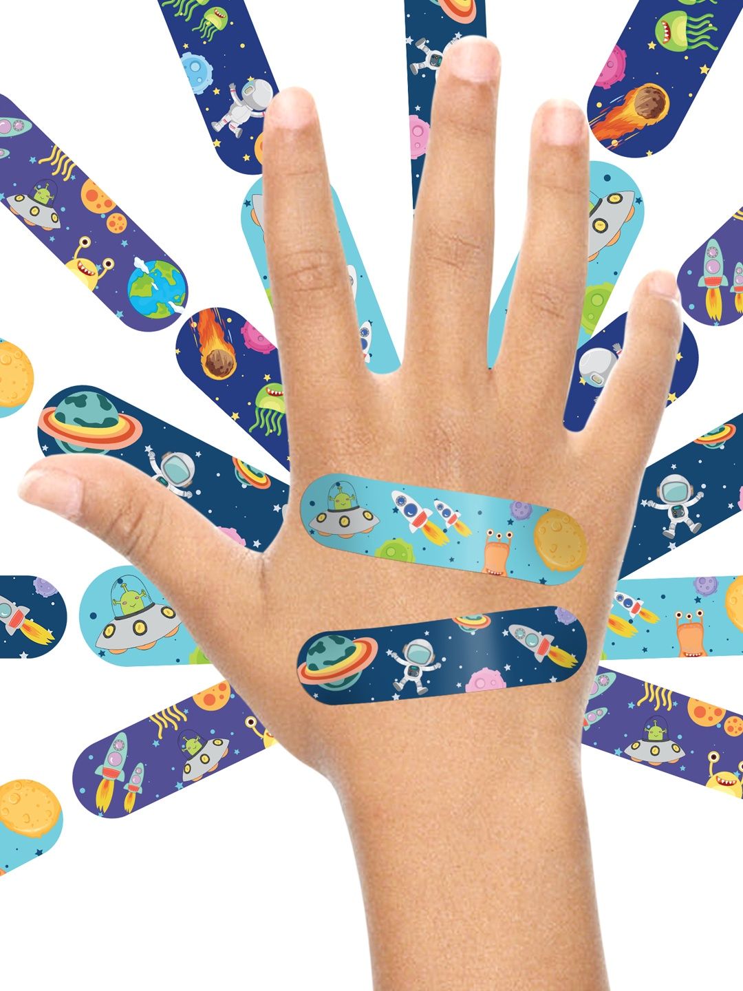 Ouchie Non-Toxic Printed Bandages Double Combo - Space Jam & Jungle Fever
