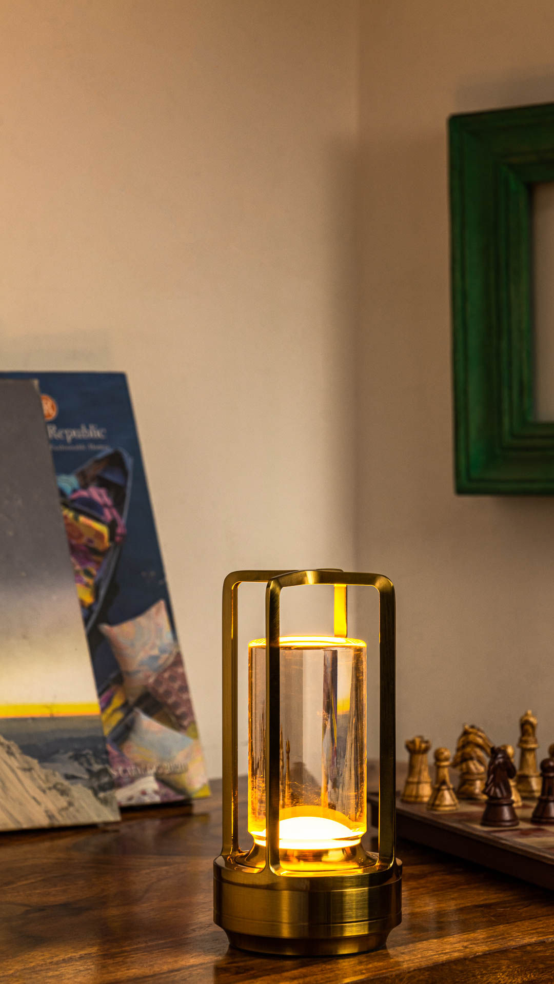 Rosha Lumos Wireless Table Lamp - Gold