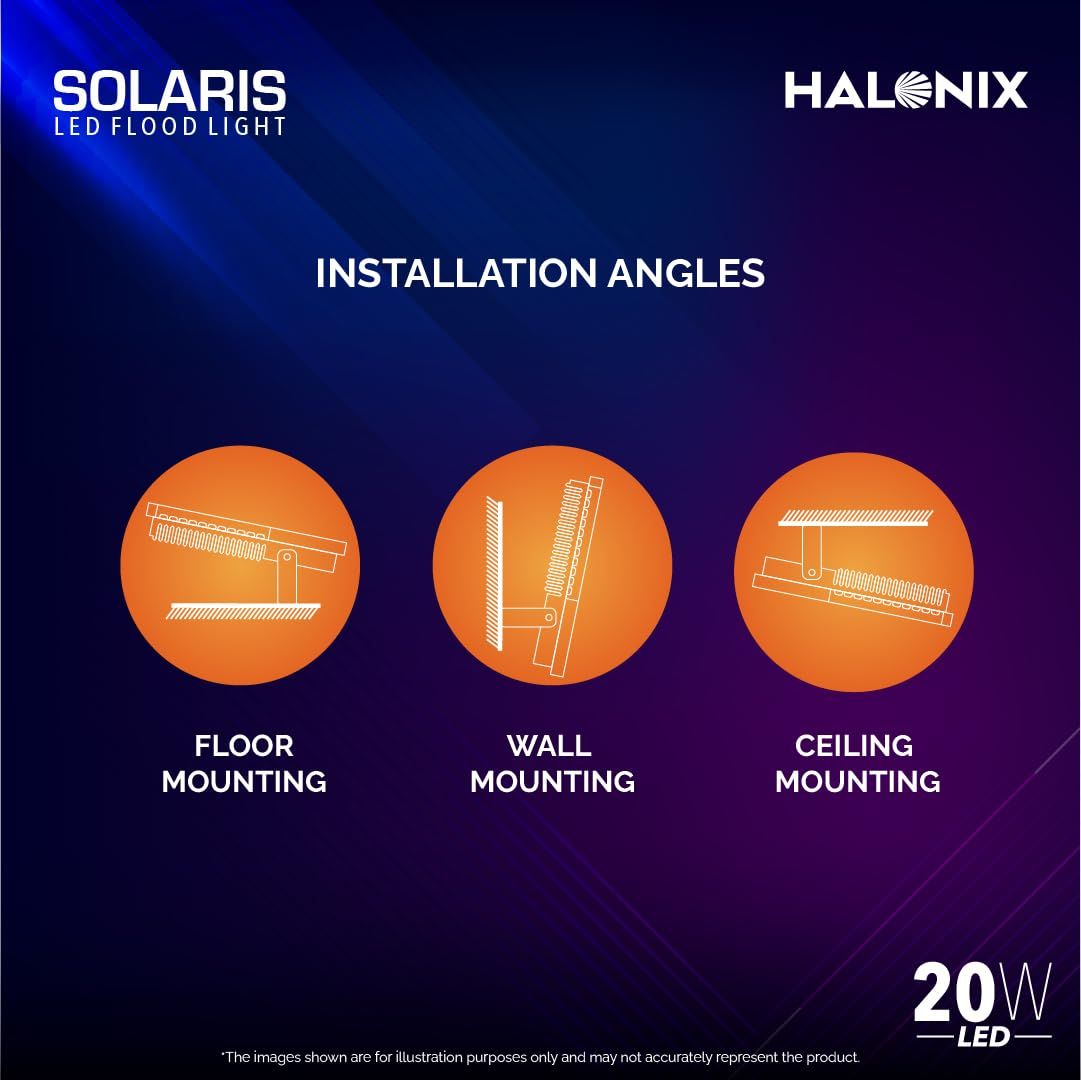 Halonix 20W Waterproof White Outdoor Flood Light