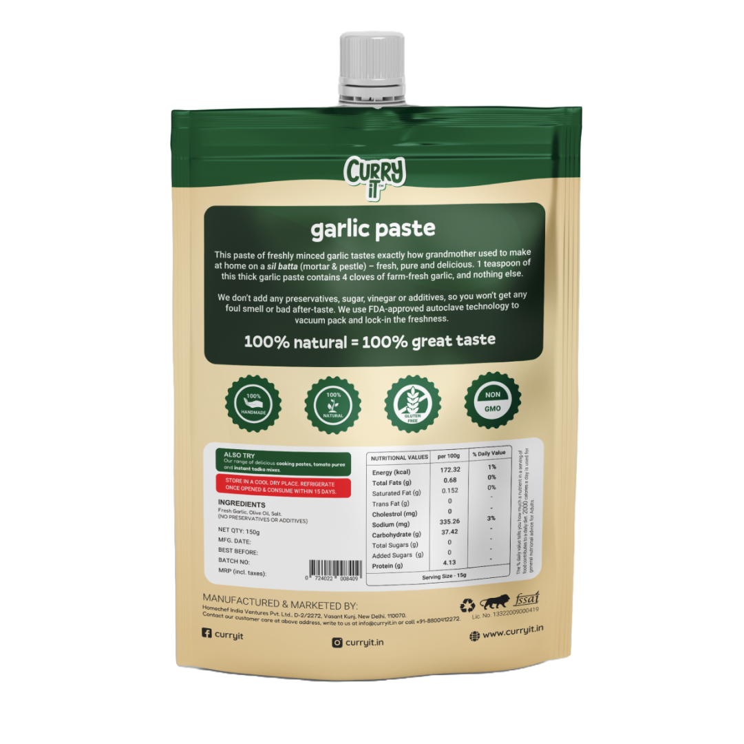 Curryit Preservative Free Garlic Paste