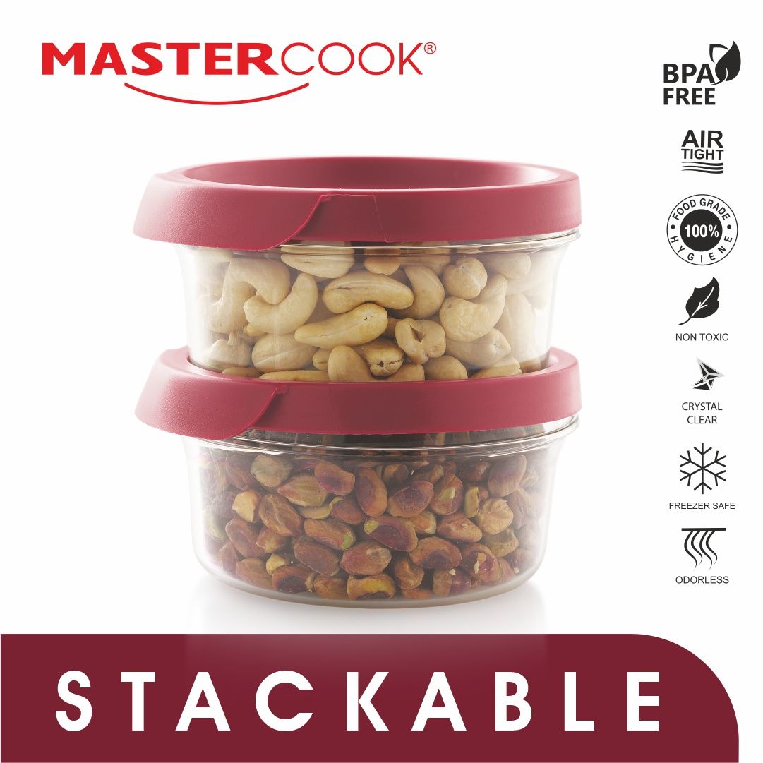 Mastercook Pp 861 Pet Moscow Round Pet Containers 2 Pcs Set 400 Ml Each