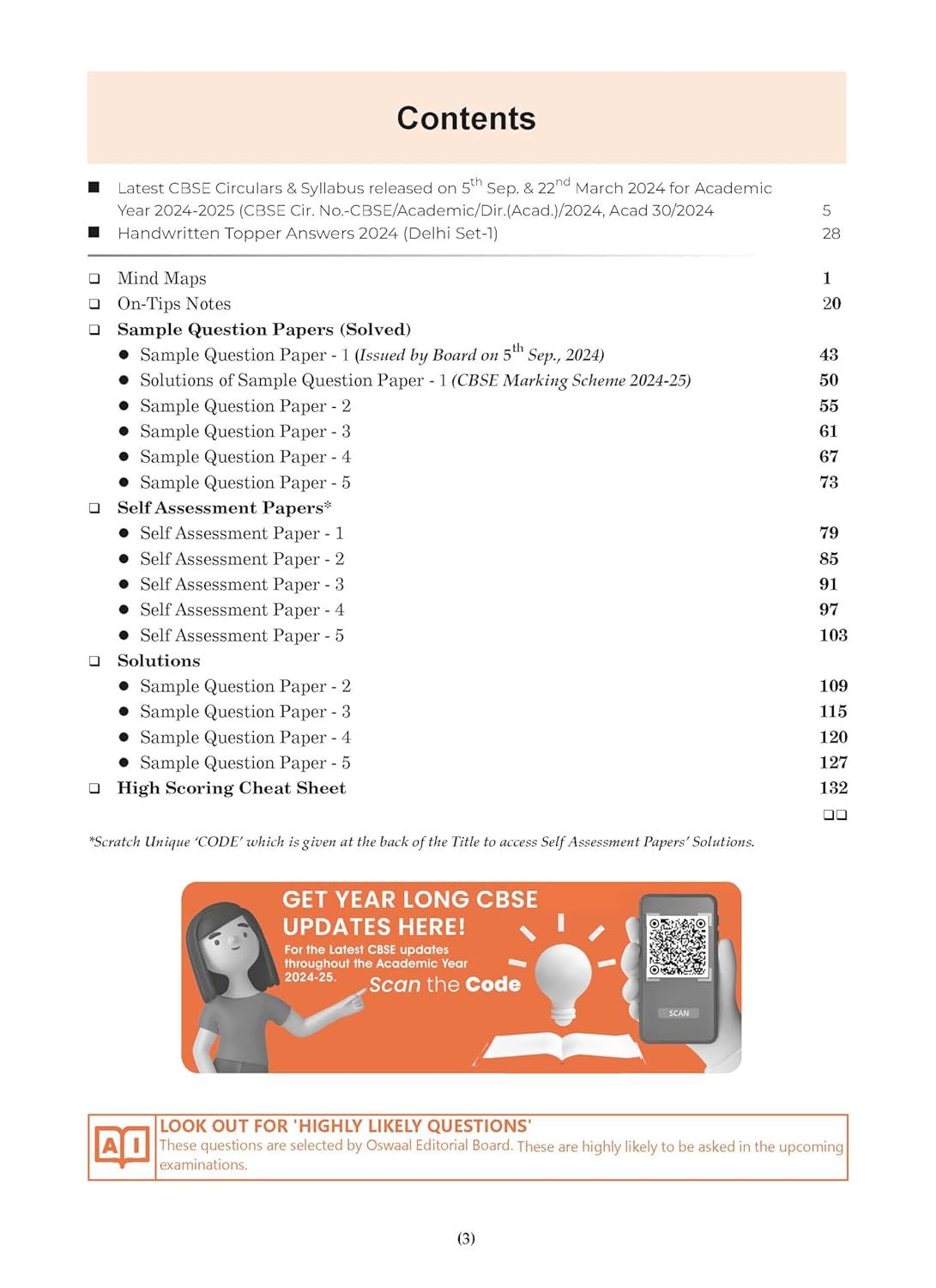 Oswaal CBSE Sample Question Papers Class 10 Social Science Book (For 2025 Exam)