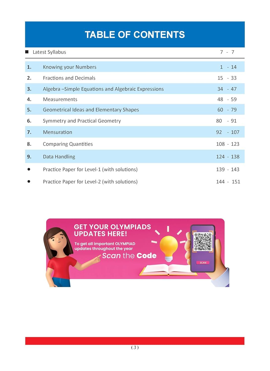 Oswaal One For All Olympiads Previous Year Solved Papers Class 7 Mathematics For 2025 Exam