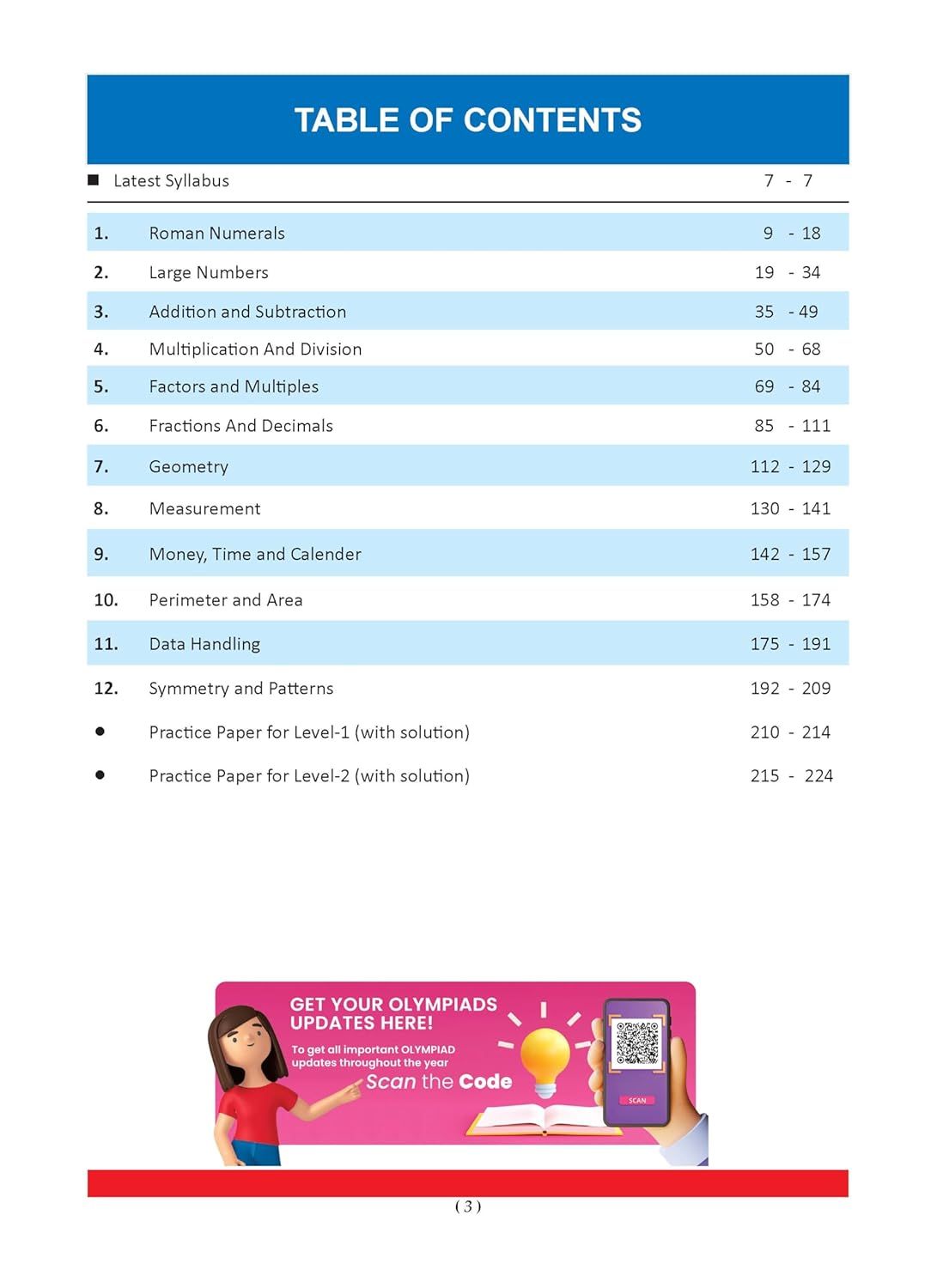Oswaal One For All Olympiads Previous Year Solved Papers Class 4 Mathematics For 2025 Exam