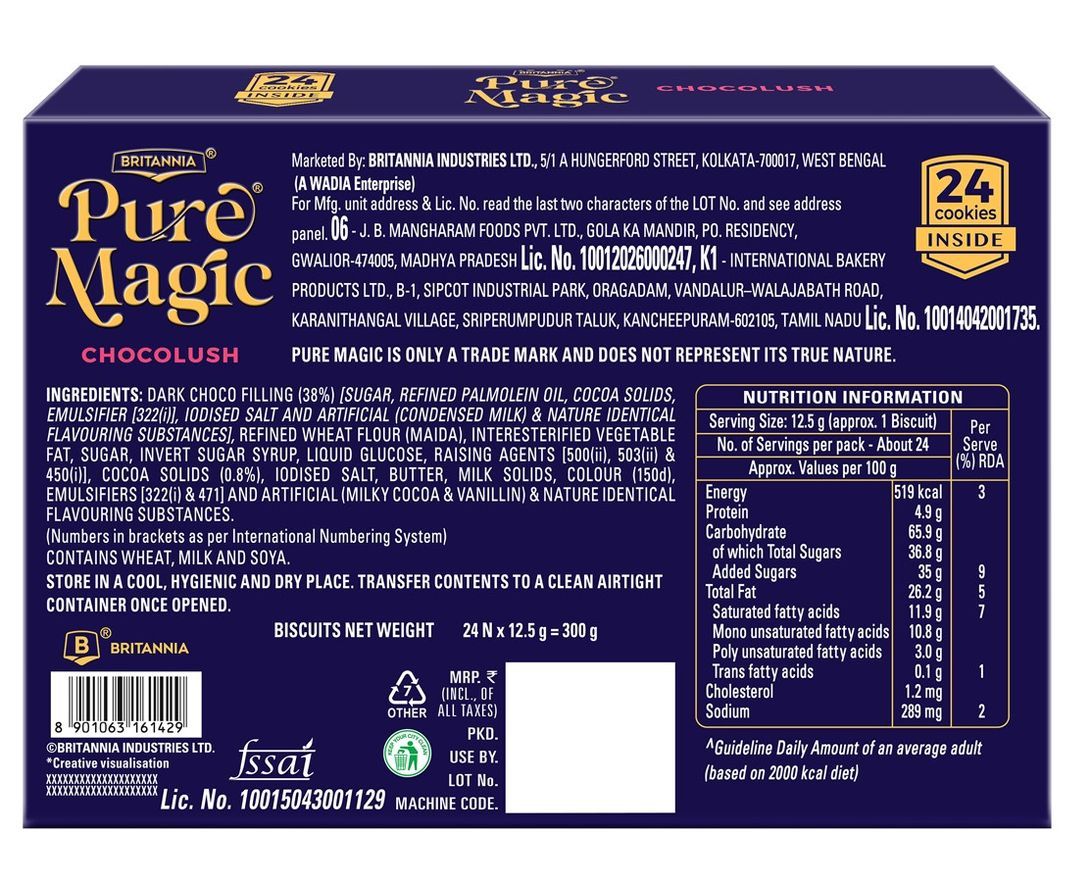 Britannia Pure Magic Chocolush 300 g Combo