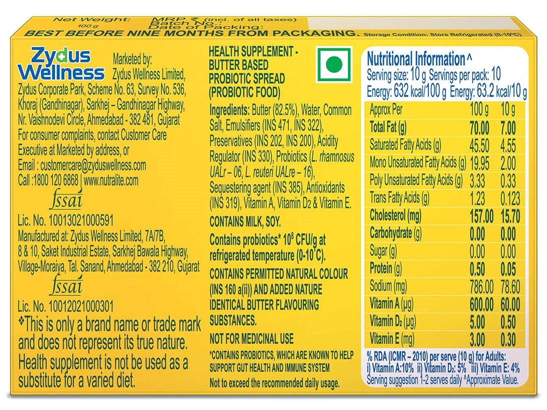 Nutralite Doodhshakti Probiotic Butter Spread 100 g Combo