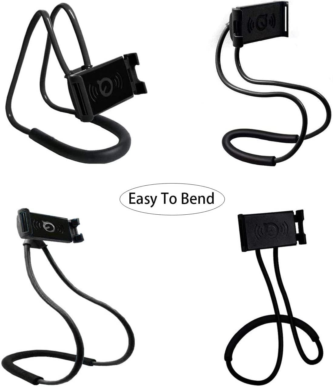 Sounce Lazy Neck 360 Rotating Flexible Holder-Stand | Compatible with 4-7 Inch Smartphones | Black
