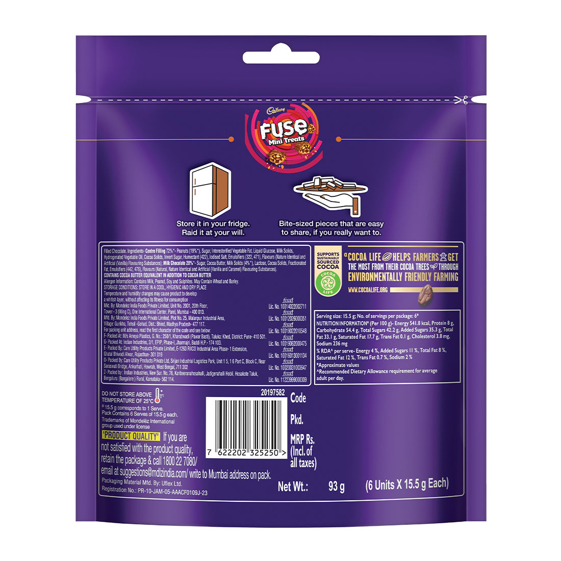 Cadbury Fuse Mini Treats Chocolate Pack