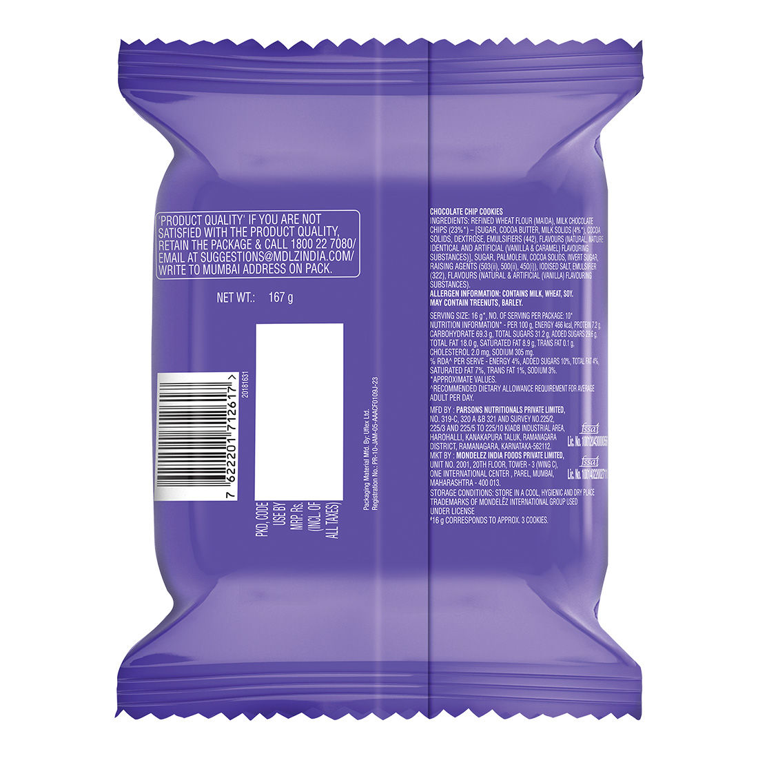 Cadbury Chocobakes ChocoChip Cookies