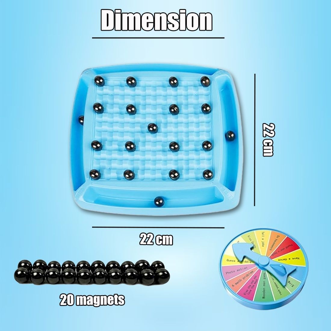 Wembley Magnetic Chess Set with Stones Develop Intelligence Table Top Puzzle Game - Educational Toy