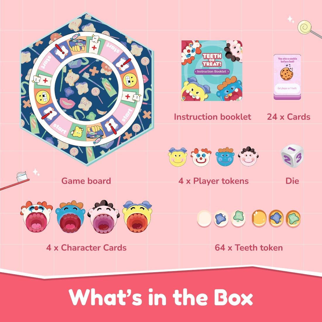 Bloomingo Board Game - Teeth Or Treat | Strategy Game For All Ages | Travel Game For All Ages