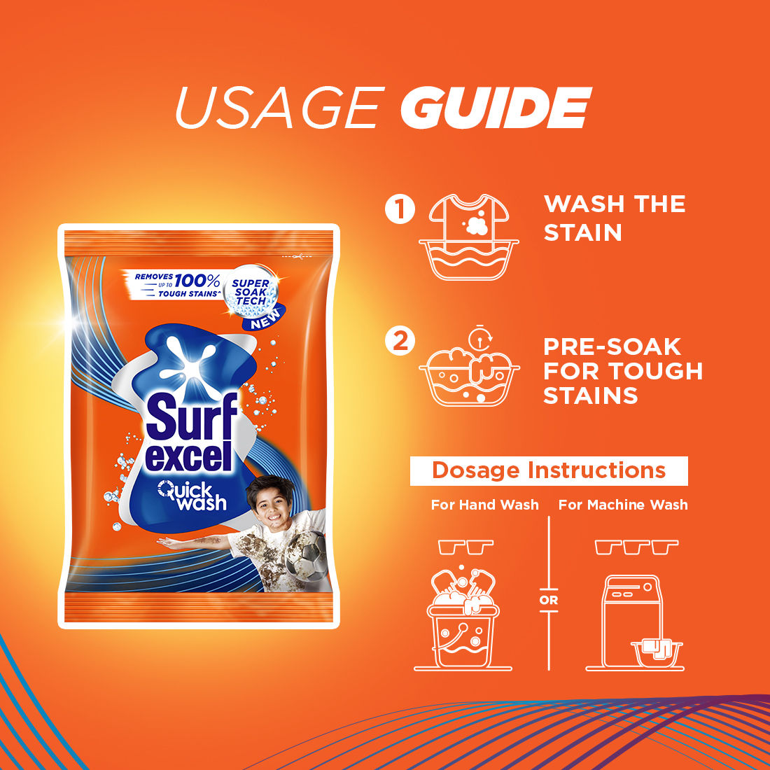 Surf Excel Quick Wash Detergent Powder 500 g Combo