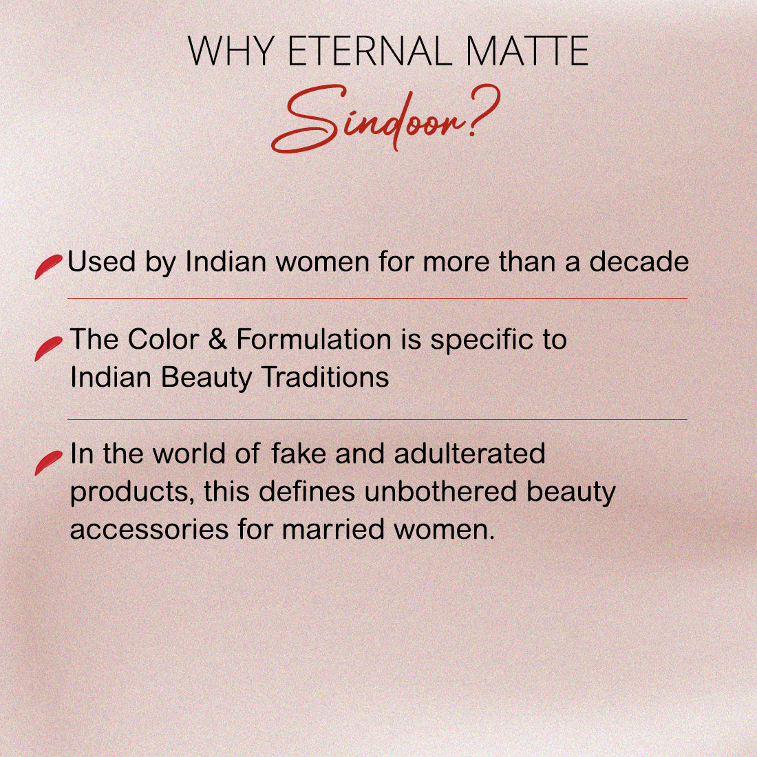 Coloressence Eternal Matte Sindoor | Bright Pigment | Quick Drying - Red