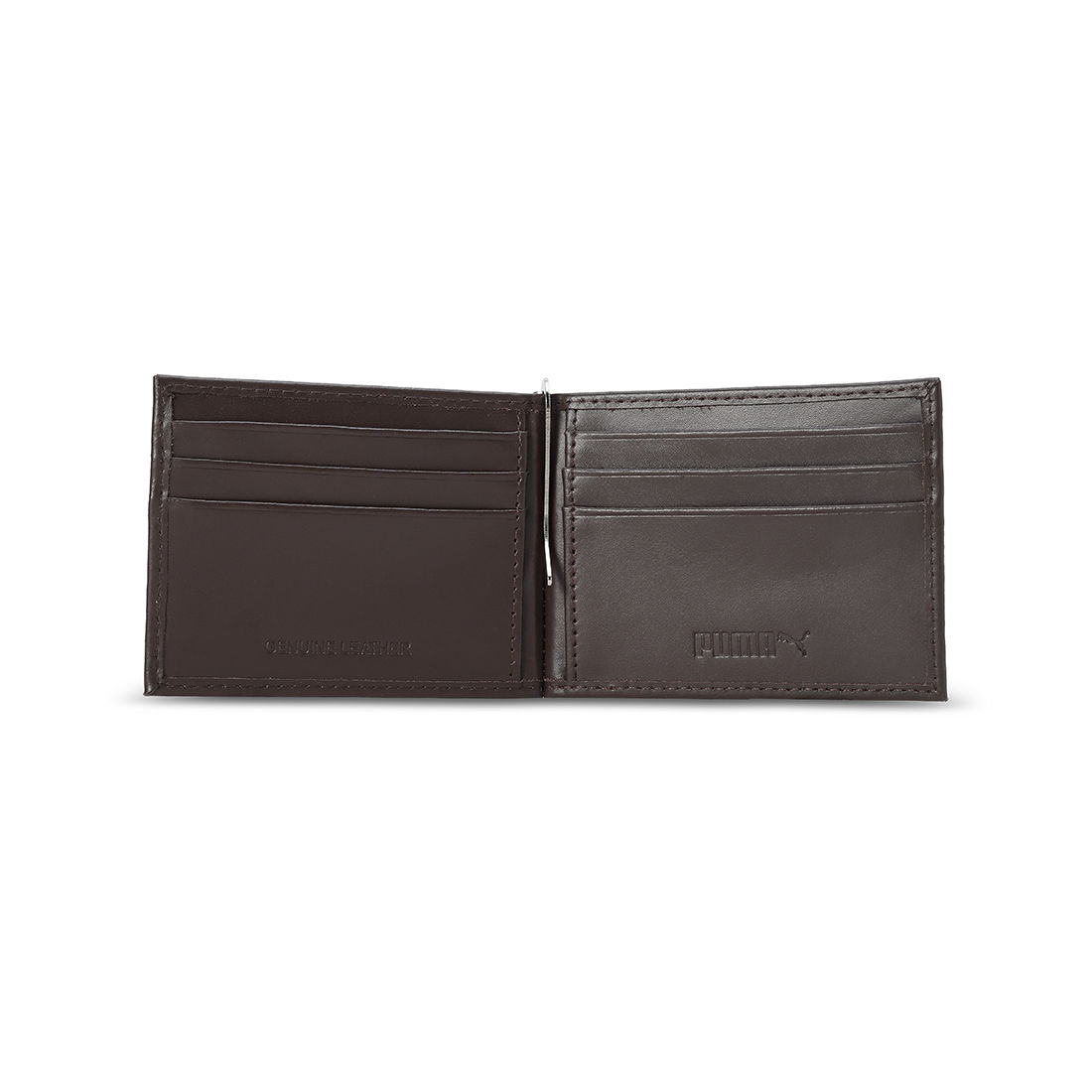 Puma Wallet Genuine Leather Unisex - Brown