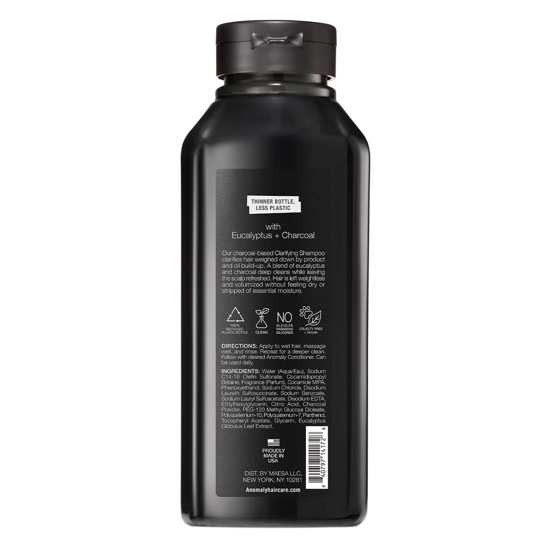 Anomaly Clarifying Shampoo For Deep Cleanse With Charcoal & Eucalyptus