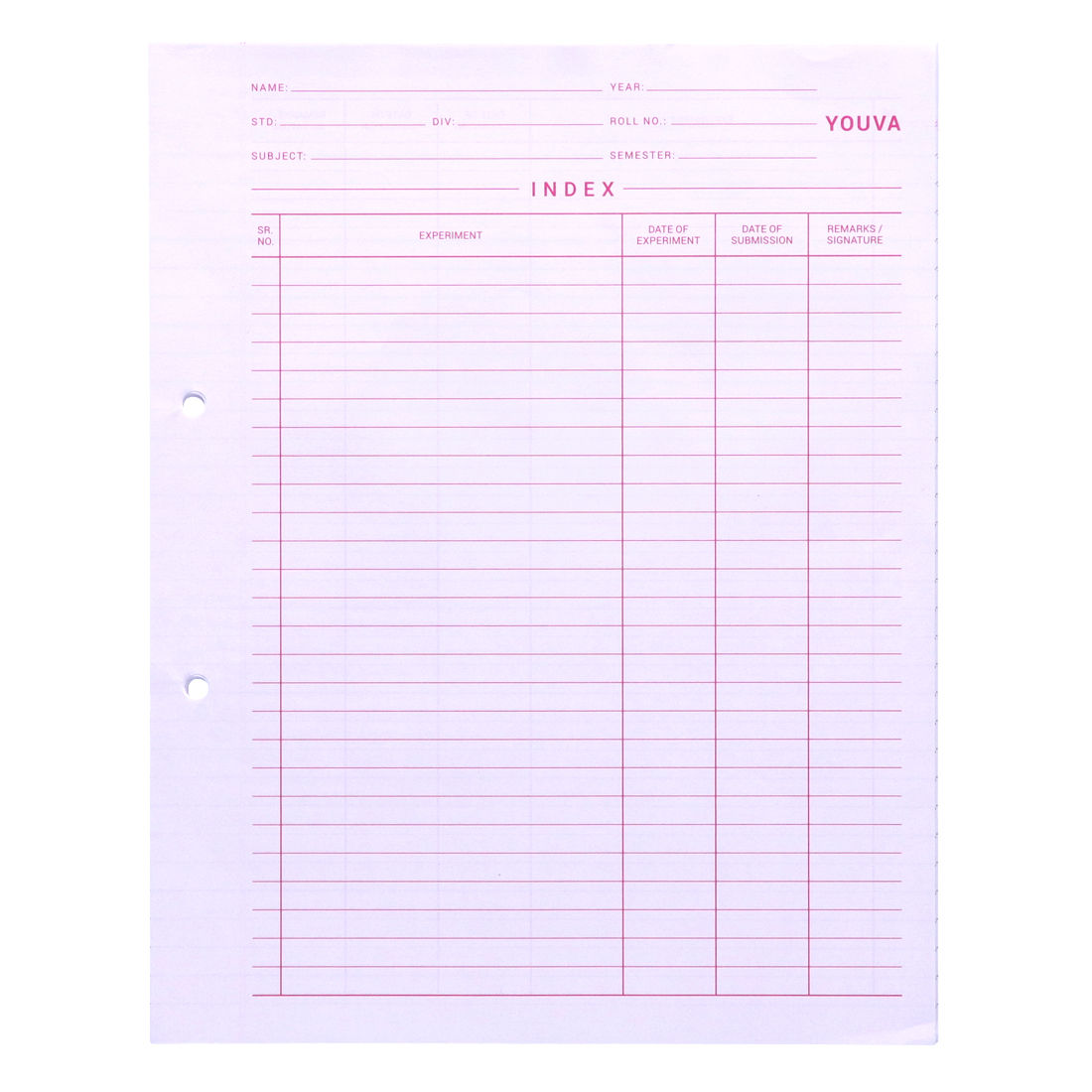 Navneet Youva | Project Paper With Designed Border | 1 Side Ruled / 1 Side Plain 