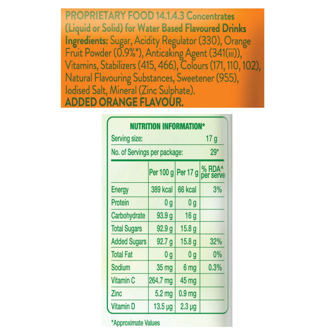 Mccain Smiles(415gms) & Tang Orange Instant Drink Mix(500gms) Combo