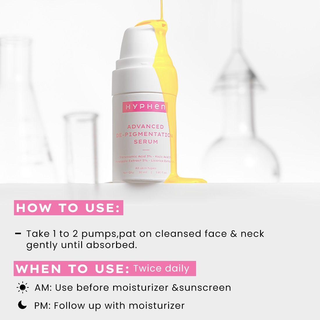 Hyphen Advanced De-Pigmentation Serum For Hyperpigmentation | Melasma Dark Spots & Scars