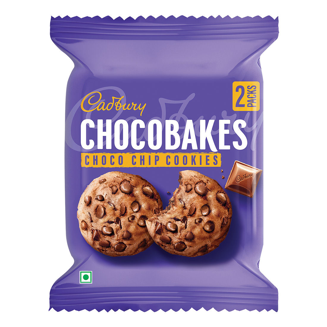 Cadbury Chocobakes Choco Chip Flavoured Biscuits | Artificial Colour-free