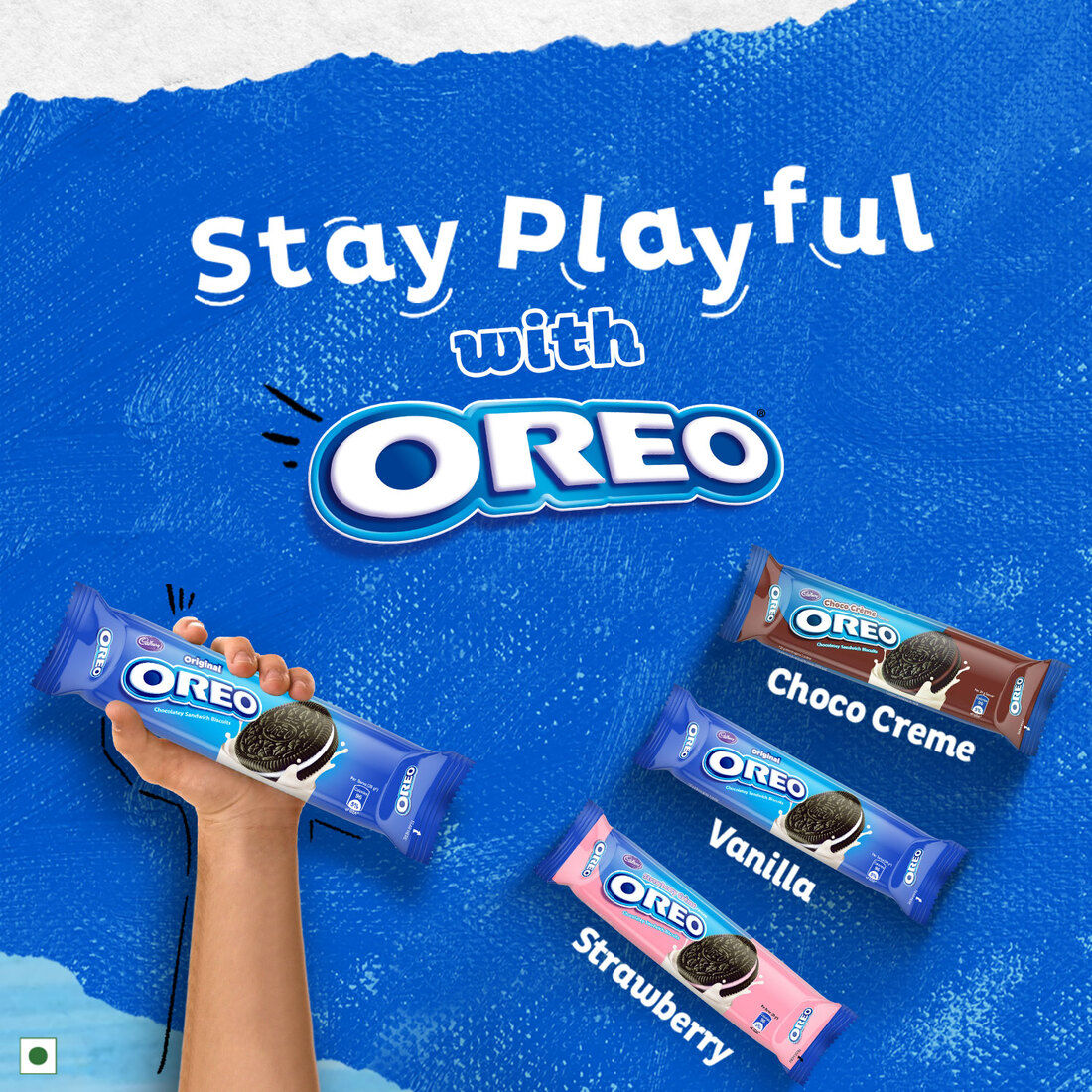 Cadbury Oreo Vanilla Flavour Creme Sandwich Biscuit Mega Family Pack