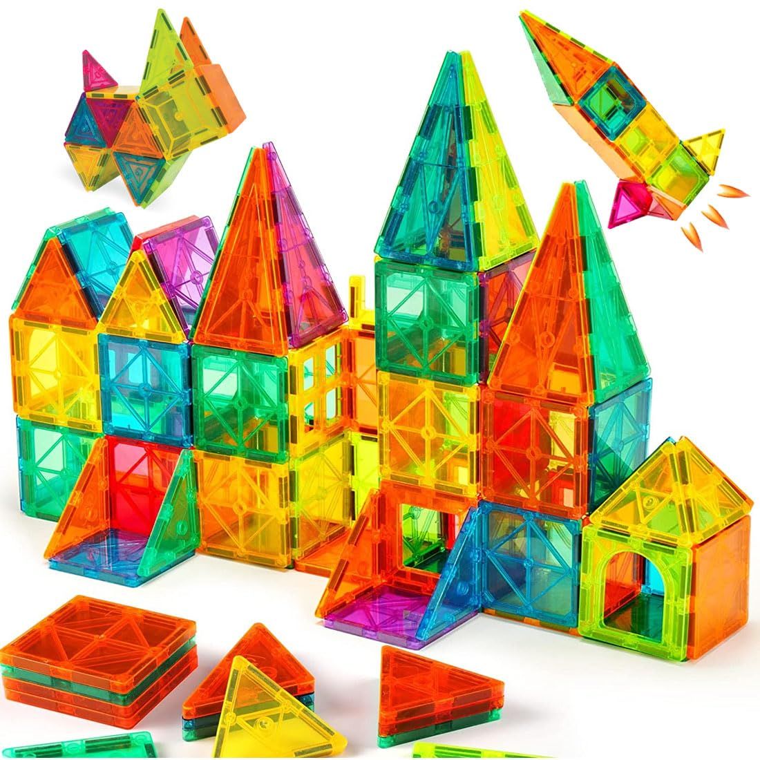 Wembley Magnetic Tiles For Kids Constructing & Creative Learning Brain Development Toys (48Pcs)