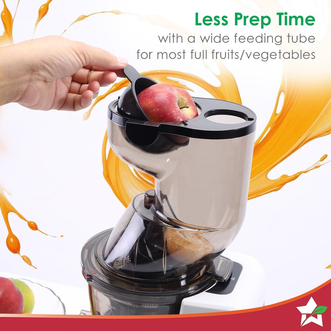 Wonderchef Regenta Full Fruit Cold Press Juicer | 240 W | 2 Jars - White