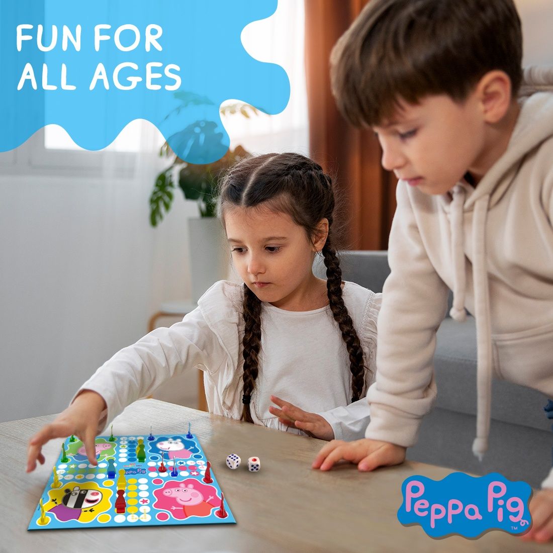 Wembley Peppa Pig Magnetic Ludo Board Game for Kids 2 in 1 Snake and Ladder Indoor Games