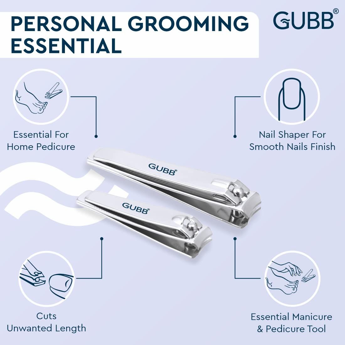 GUBB Nail Clipper Set (Large & Medium)