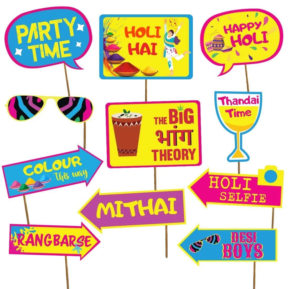 Picfest Happy Holi Decoration Combo with Banner