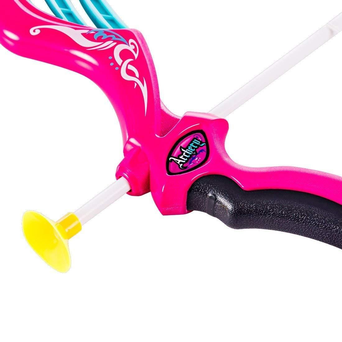Toyshine Plastic Bow & Arrow Set with Quiver & Target | Pink