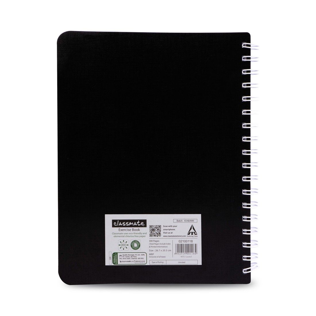 Classmate Notebook Pulse| Assorted 6 Sub- 203Mm x 267Mm, Soft Cover, 300 Pages, Unruled-Spiral - 2100118