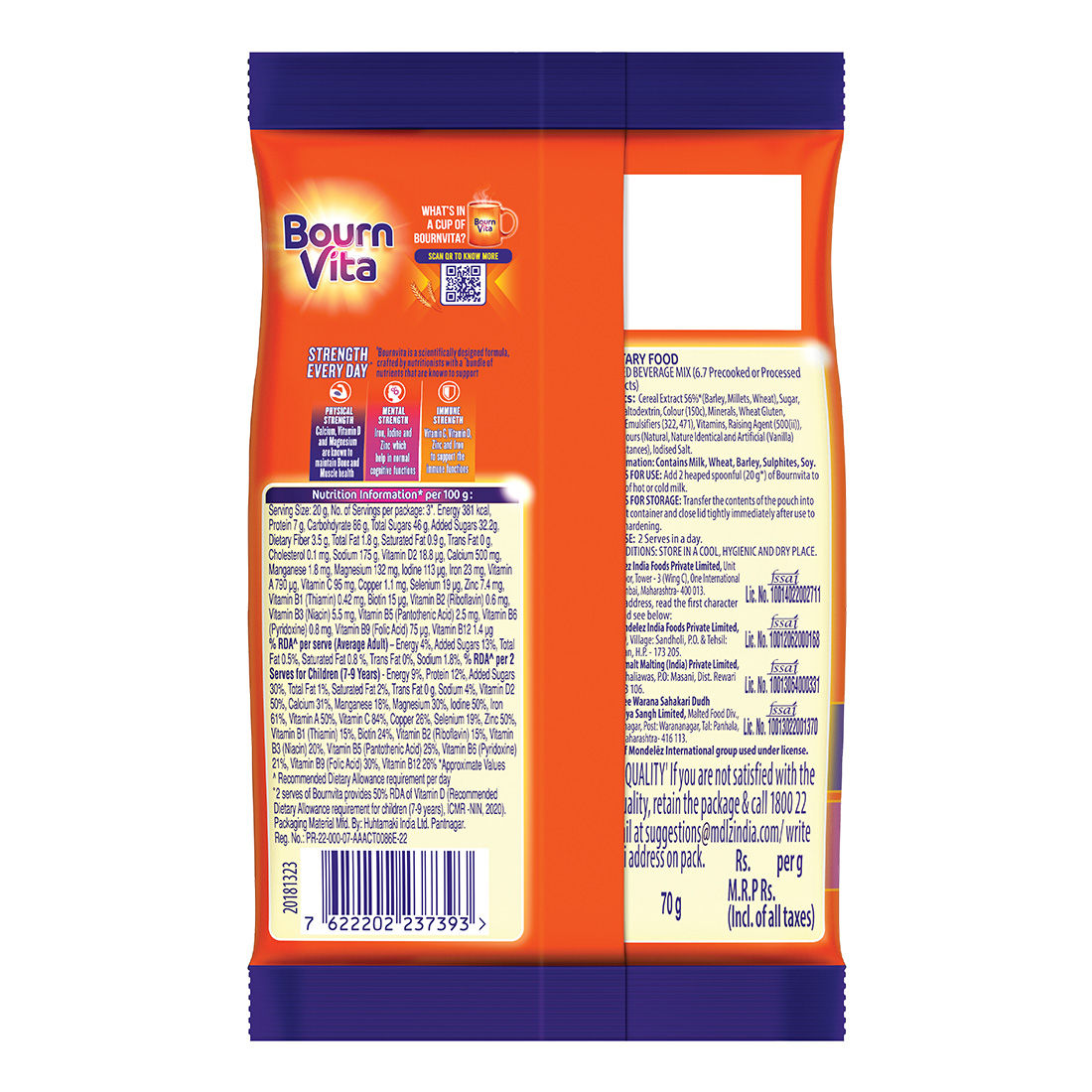 Bournvita Chocolate | Cereal Based Drink Mix Pouch