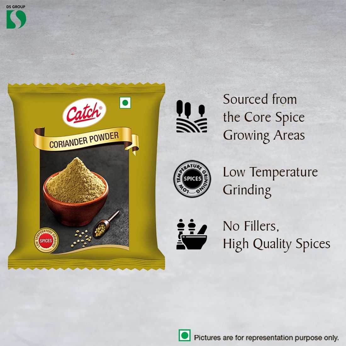 Rajdhani Besan(500gms) & Catch Dhania Powder(200gms) Combo