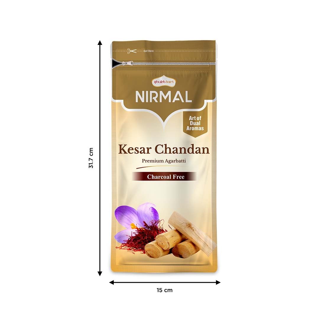 Shubhkart Nirmal Kesar Chandan Agarbatti Zipper