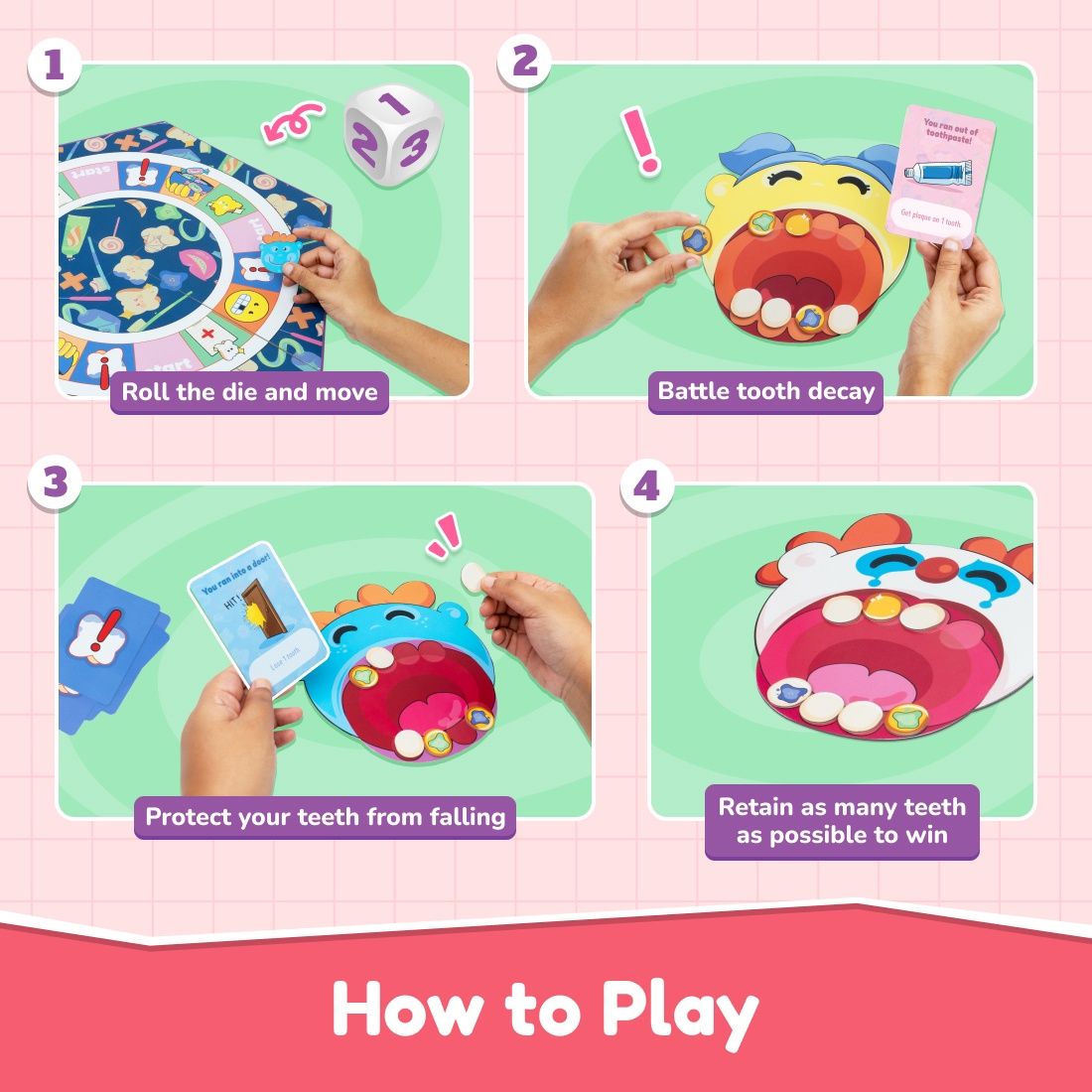 Bloomingo Board Game - Teeth Or Treat | Strategy Game For All Ages | Travel Game For All Ages