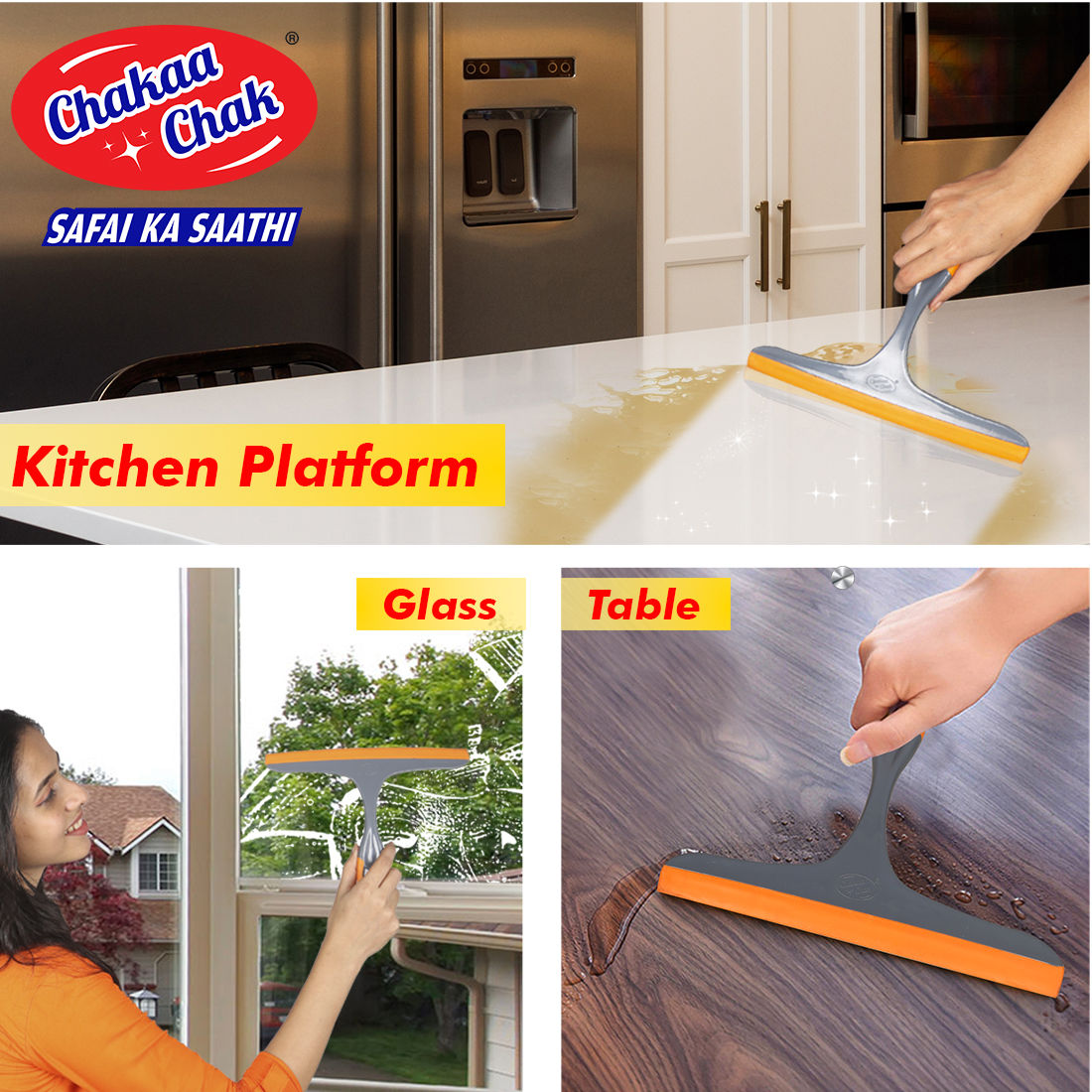 Chakaachak Eazo Wiper(1pc) & Floor Cleaning Cloth(4pc) Combo