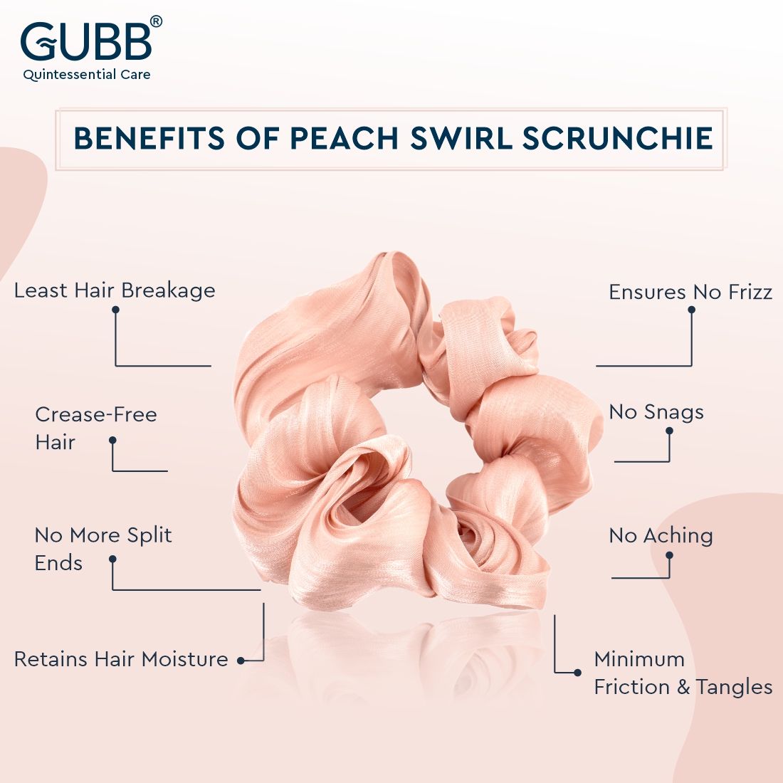Gubb Peach Swirl Scrunchie