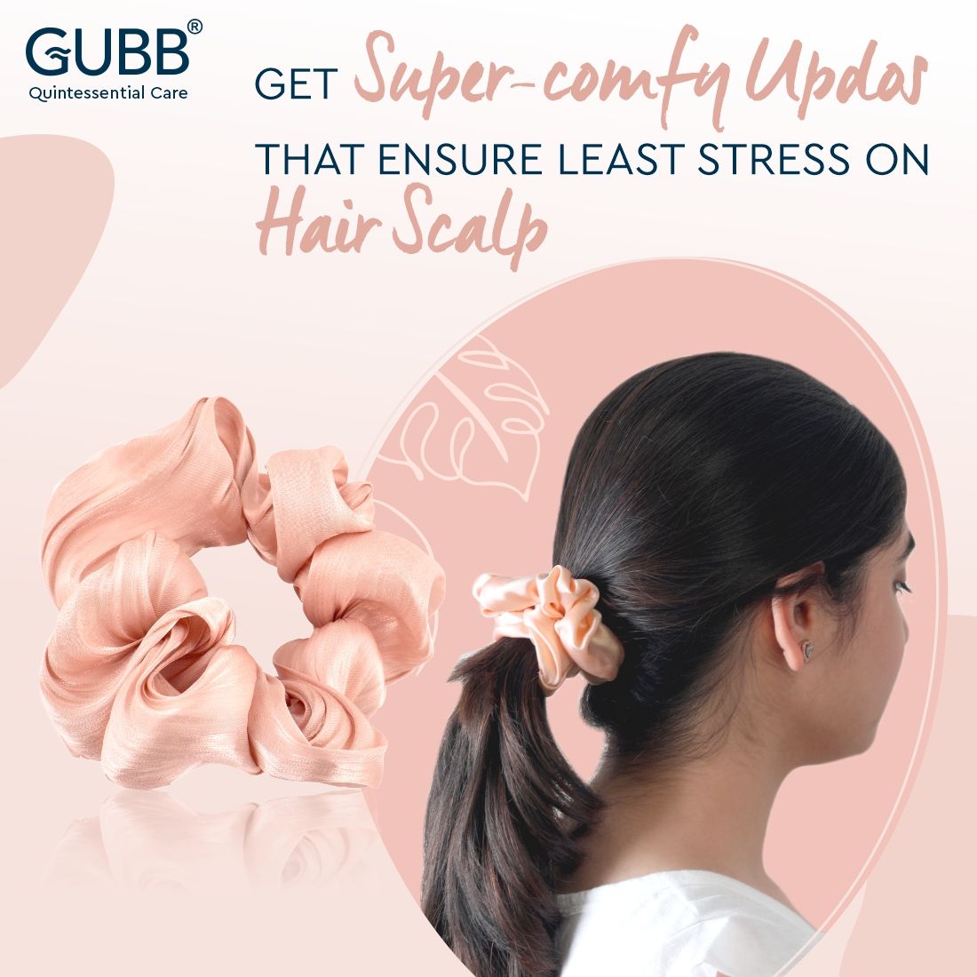 Gubb Peach Swirl Scrunchie