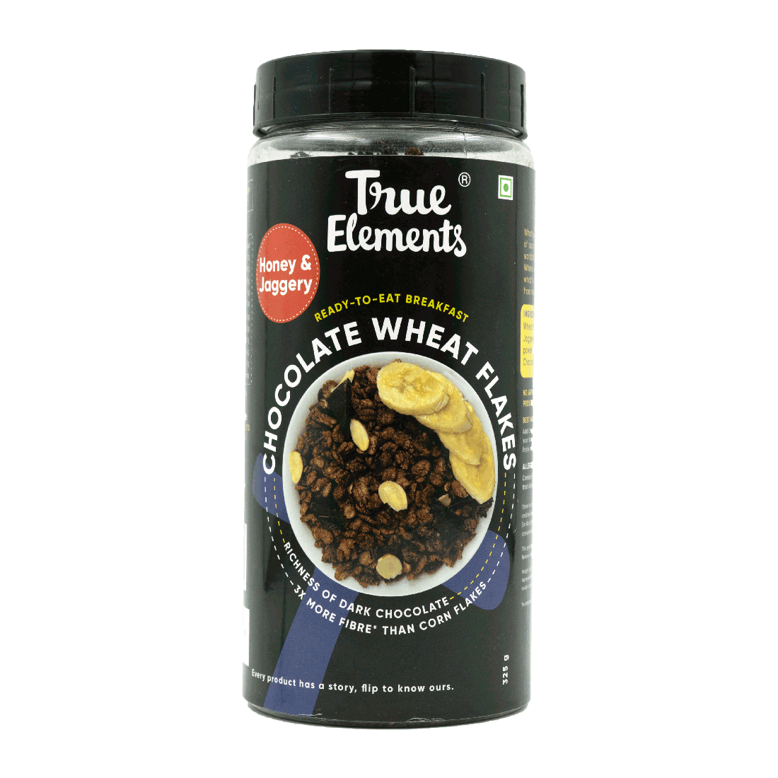 True Elements Chcocolate Wheat Flakes 