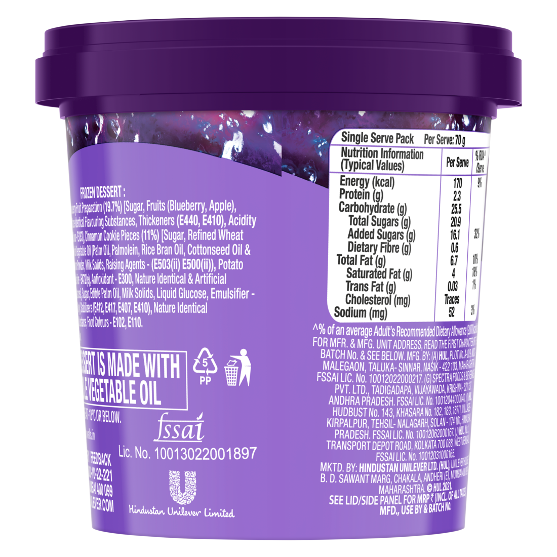 Kwality Walls Trixy Cheesecake Cup 110 ml Combo